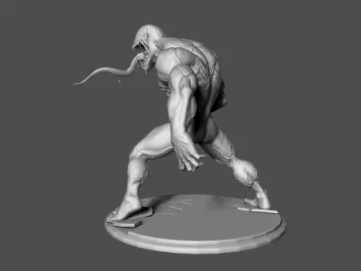 Venom 3D print model statue of monster 3D model