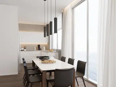 Pendant light Square tube SKU 5270 Free 3D model