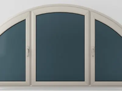 Plastic casement window 07 3D model