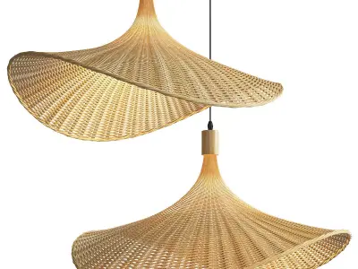 Rattan Chandelier 3D model