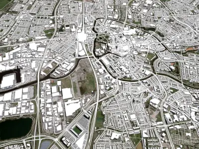 Cityscape Breda Netherlands 3D model