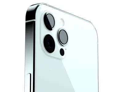 iPhone 13 Pro Max Silver Pro Scene Low-poly 3D model
