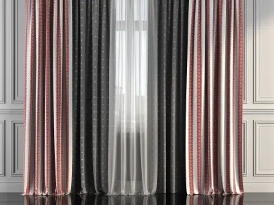 Curtain Set 133 3D model