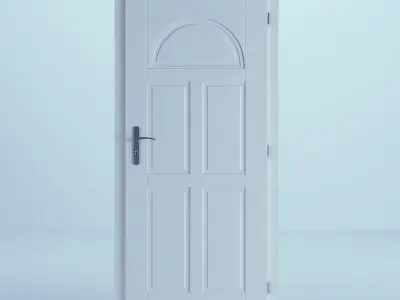 Indoor Outdoor White Door Set 2 3D model