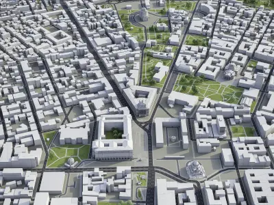 Sofia - 3D City Model Low-poly 3D model