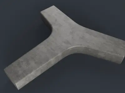 Modern Outdoor Bench 82 PBR Game Ready Low-poly 3D model