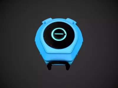 Low Poly Sci-Fi  Scout Drone - 4 -  Textured Low-poly 3D model