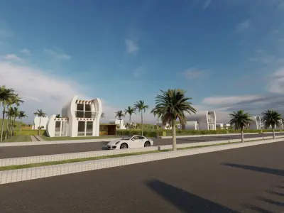 3D Dubai Villa Neighborhood  3D model