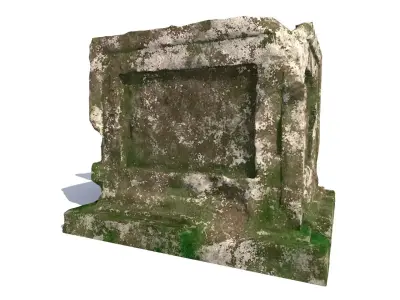 ancient altar destroyed broken 3D model