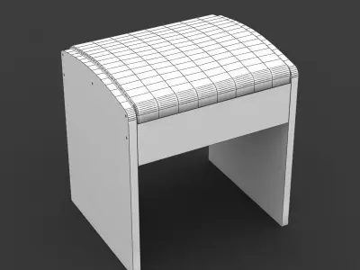 Simple Stool 01 3D model