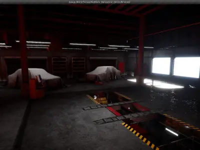 Garage World Low-poly 3D model