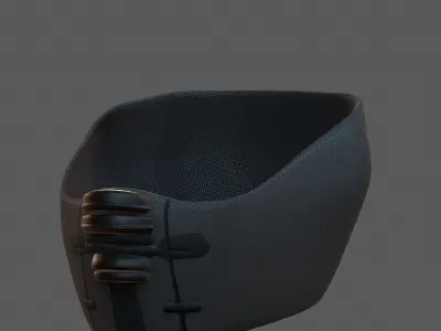 Gas mask helmet 3d model scifi Low-poly  Low-poly 3D model