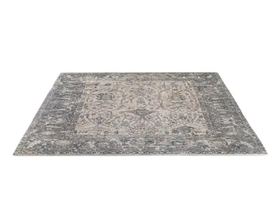 KASHNI WOOL  SILK RUG 3D model