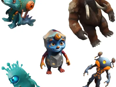 Cosmic Critters Collection 3D print model