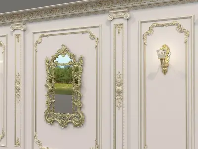 Wall Molding in Classic French style 26 3D model