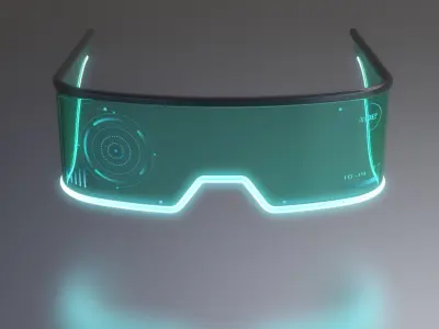 Modern sci-fi Goggles Glasses 3D model