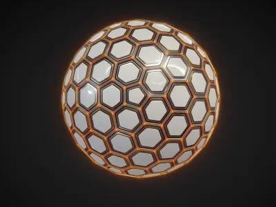 Sci-fi Hexa Sphere 3D model
