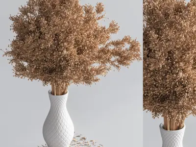 plants bouquet vase 05 3D model