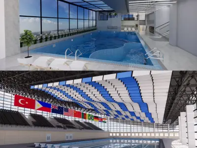 collection swimming pools -B8 3D model