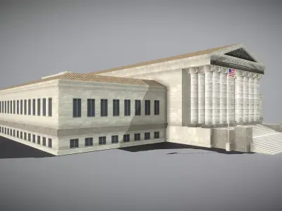 Supreme Court of the United States Low-poly 3D model