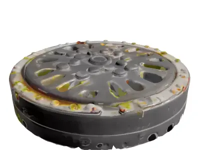 Weathered Urban Manhole Cover 3D Model Low-poly 3D model