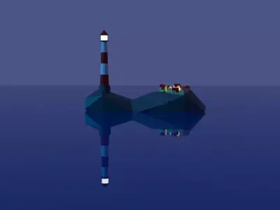 Light house 3D model buy