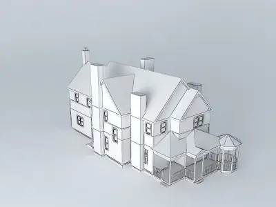 1889 House updated - barely Free 3D model