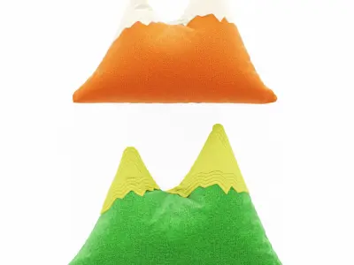 Two decorative pillows Gorushka 3D model