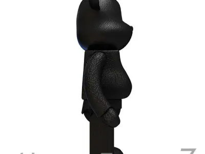 Black Leather Bear Brick 3D model
