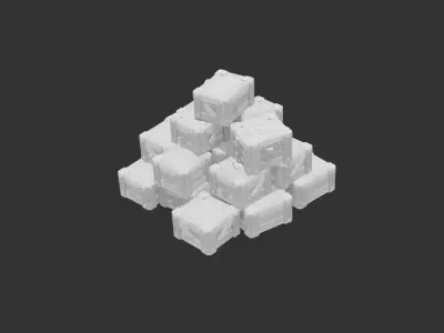 Pile Of Crates Perfect For Wargaming And 3D Print 3D print model