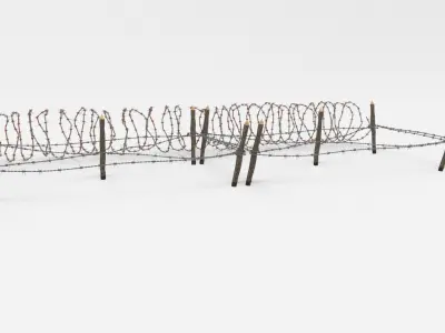 Barb Wire Obstacle 3D model