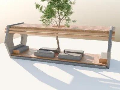 Street chill zone 3D model