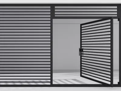 Aluminium door 23 3D model