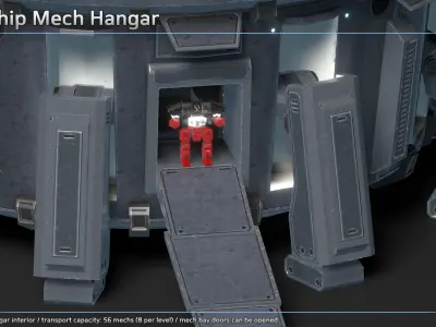 Scifi Dropship Acolyte Low-poly 3D model