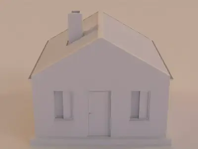 Little home Low-poly 3D model