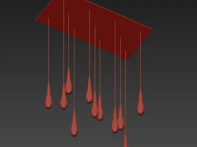 TEARDROP 1 blood dripping from ceiling 3D model