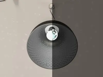 Minimal Metal Ceiling Lamp 3D model