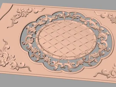 European furniture 3D relief models for CNC wood engraving E188 3D model