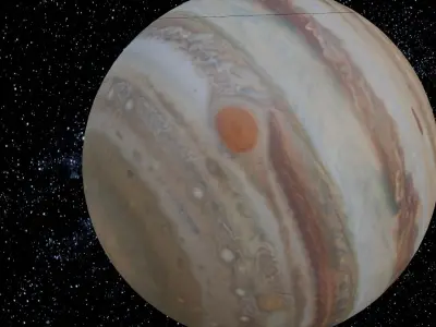 Jupiter Animation Low-poly 3D model