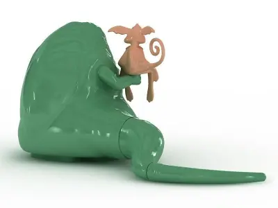 LEGO Minfigure Jabba the Hutt 3D model