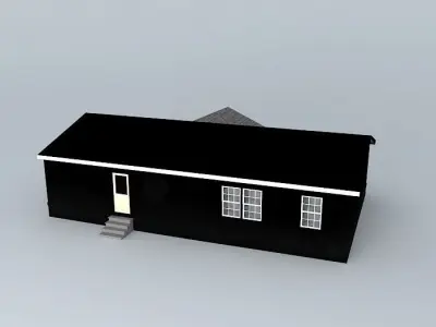 Double Wide Trailer Home Free 3D model