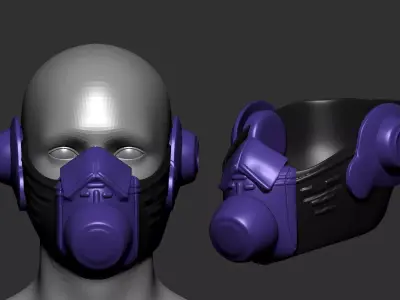 helmet high poly sculpt 3d printable  3D model 162