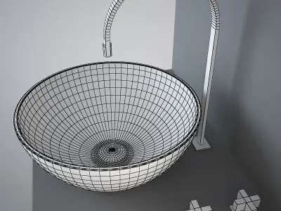 NIC Design Flavia wash-basin Low-poly 3D model