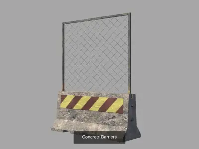 Concrete Barriers 3D Model Pack