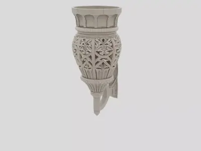 Stone Dungeon Torch Holder for 3D print 3D model