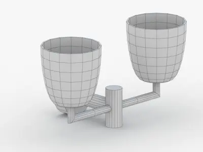 1464 - Bra Lamp Low-poly 3D model