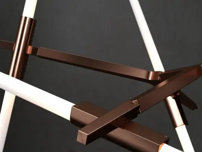 Chandelier Agnes 14 lights 4 colors 3D model