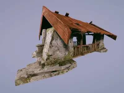 Covered Bridge Low-poly 3D model