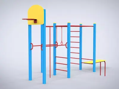 Playground for kids 3D model 5
