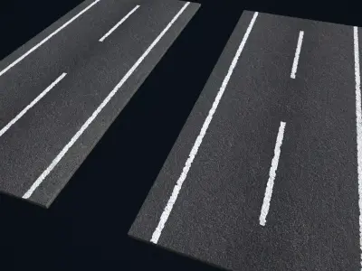Highway Low-poly 3D model